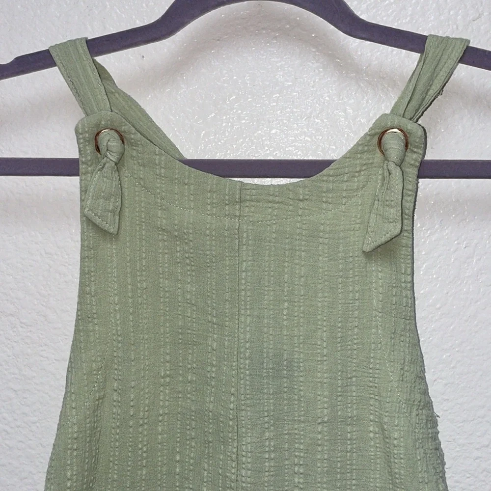 Art Class Small Girl’s 6 6X Sea Foam Green Cotton Shorts Jumper Romper